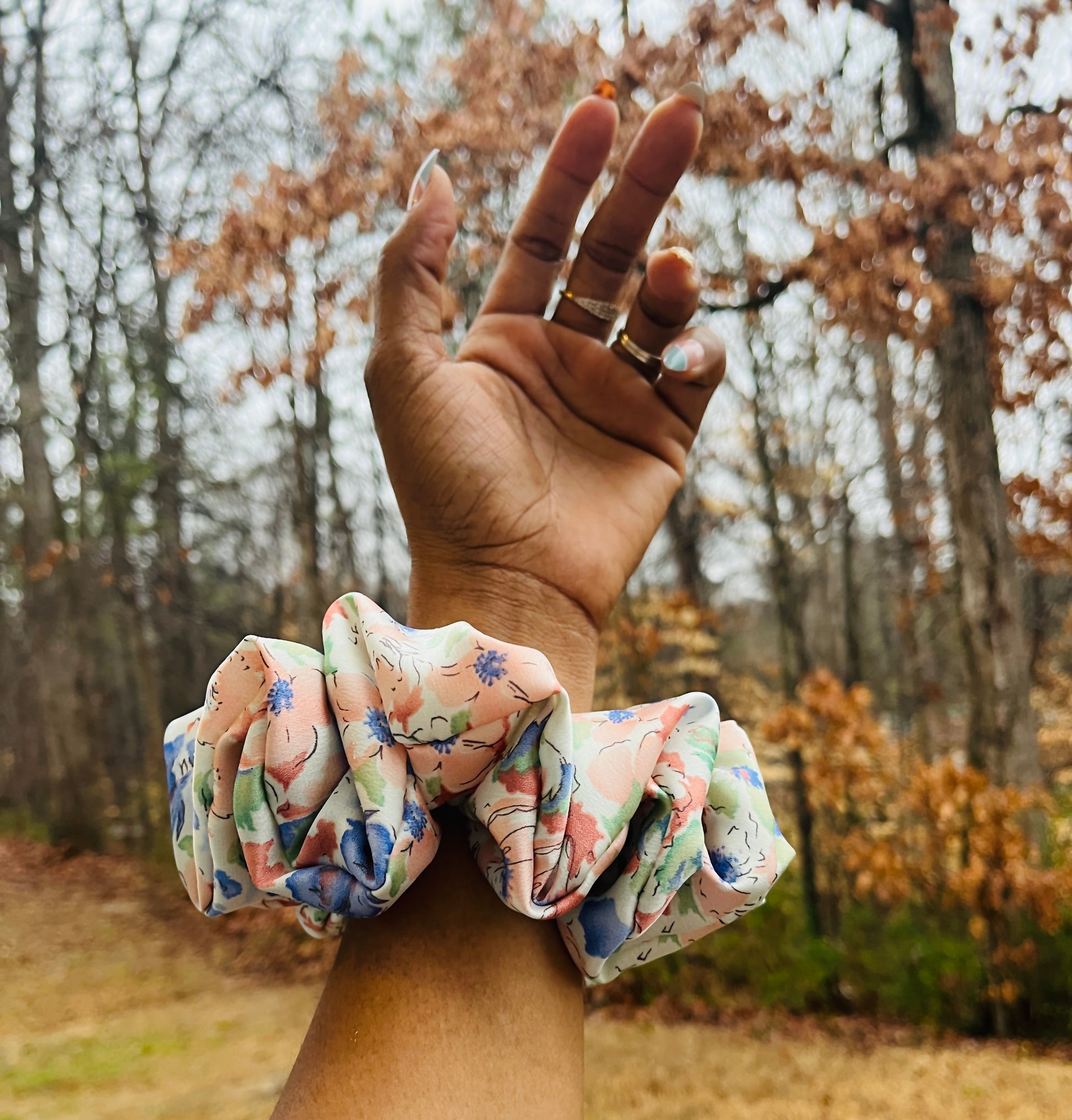 You are seeing our satin scrunchies in 3 sizes..  The sizes of our Satin Scrunchies are Large, Medium and Mini.  Simply select the size you want in the drop down menu and add them to the card.   Our Satin Scrunchies are perfect for all hair types and every person. We have multiple colors and sizes available