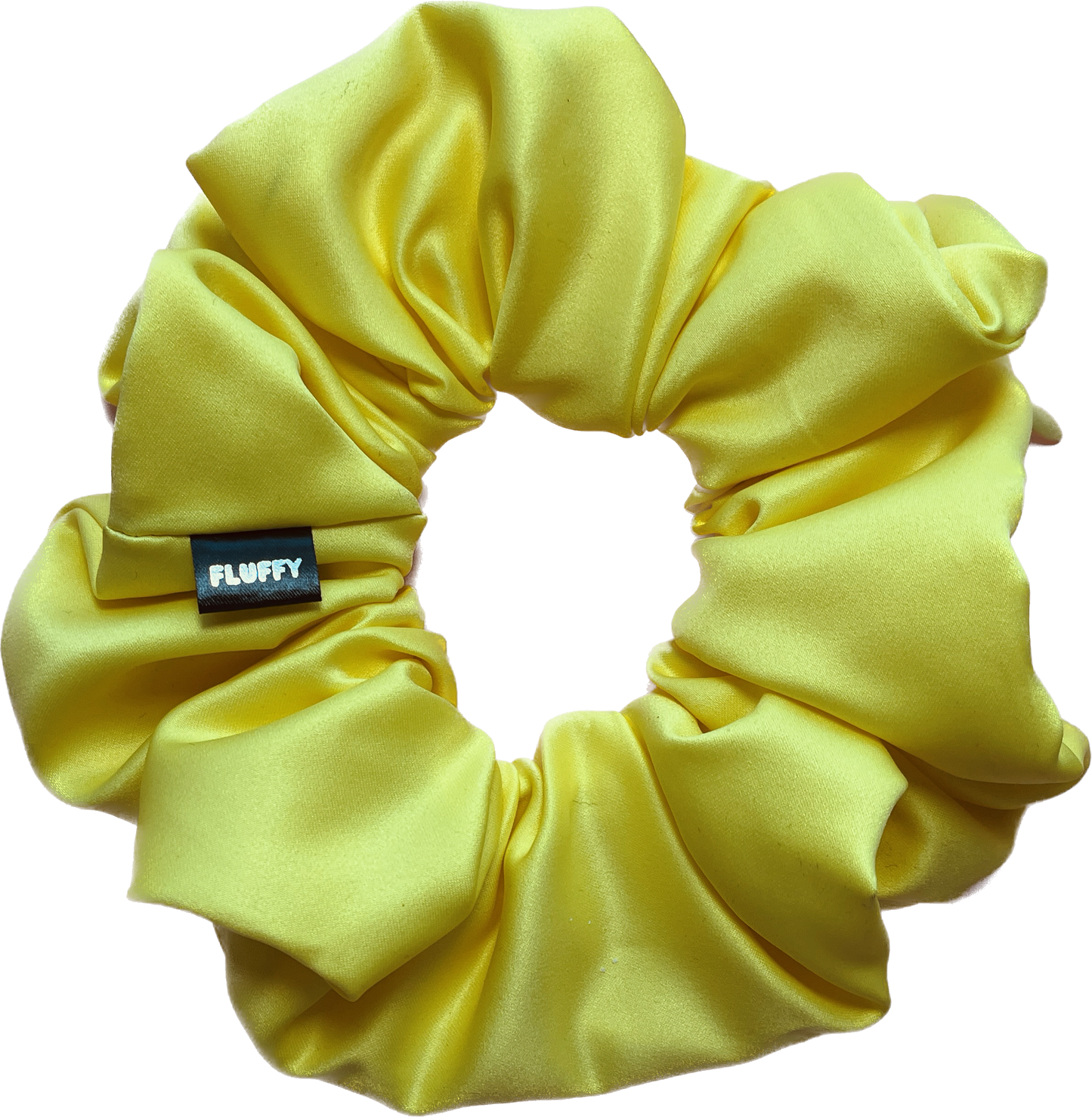 Lemon Yellow Classic Pocket Scrunchie - Bridal Satin