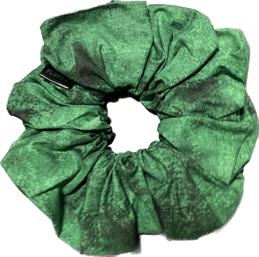 Speckled Green Cotton Scrunchie