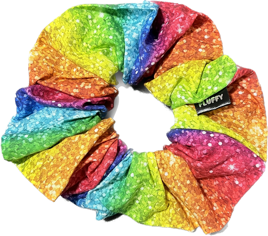 Speckled Rainbow Cotton Scrunchie